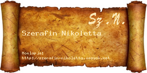 Szerafin Nikoletta névjegykártya